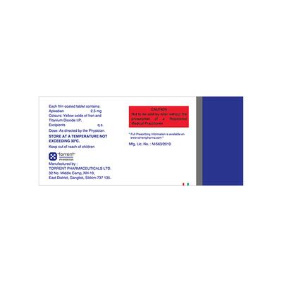 APIXATOR 2.5 Tablet 10's - Blood Clot-Ant