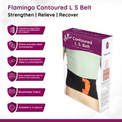 Flamingo Contoured L.S. Belt Beige (OC2006) (XL) 1's - Abdomen/Neck/Arm/Elbow Supports