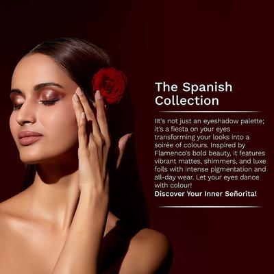 Pilgrim Eyeshadow Fiesta Queen 12-in-1 Highly Pigmented Shades For The Ultimate Glam 24 gm - Eyeshadow, Bases & Primers