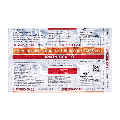 LIPIKIND CV 10 Capsule 10's - High Cholesterol-Dys