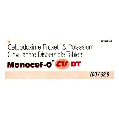 Monocef O CV DT 100/62.5mg Tablet 10'S - Bacterial Infections-Cep