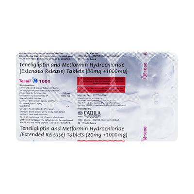 Tenali M 20/1000mg Tablet 10'S - Diabetes-Ant