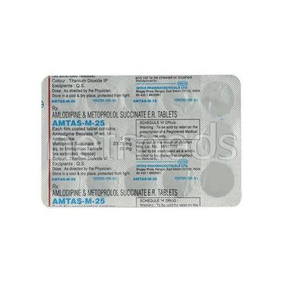 Amtas M 25mg Tablet 15'S - Hypertension-Bet
