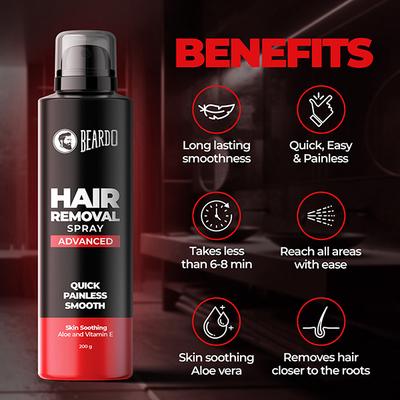 Beardo Hair Removal Spray Advanced For Men 200 gm - Shaving Foams