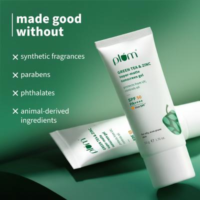 Plum Green Tea and Zinc Super-Matte Sunscreen Gel 50 gm - Face Sunscreen