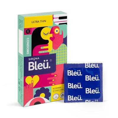 Bleu High Grade Natural Latex Ultra Thin Condoms 8's - Plain/Flavoured Condoms