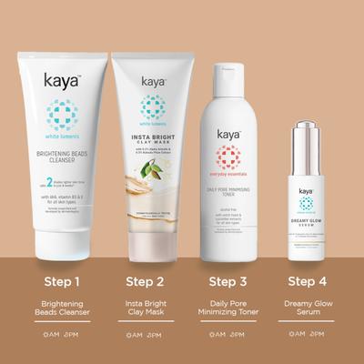 Kaya Insta Bright Clay Mask, For Clean, Clear, Even-Toned, Bright Skin 100 gm - Masks & Peels