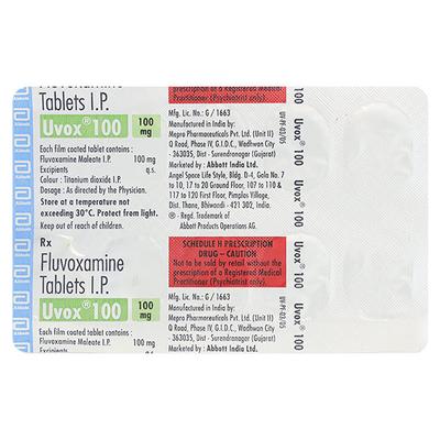 Uvox 100mg Tablet 10'S - Depression-Ant