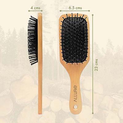 Allure Bamboo Paddle Hair Brush Black 1's - Hair Brushes
