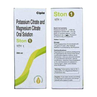 Ston 1 Delicious Pineapple Flavour Oral Solution 200ml - Kidney Disease/Stones-Uri