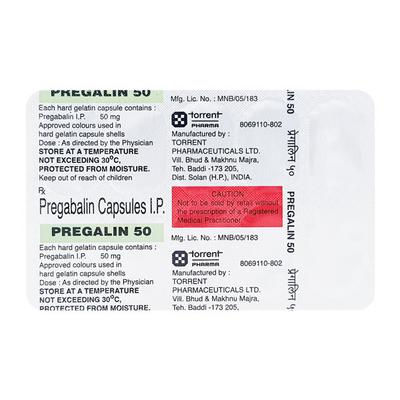 Pregalin 50mg Capsule 10'S - Neuropathic Pain-Dru
