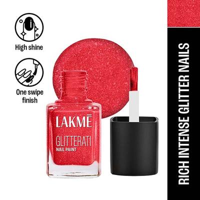 Lakme Absolute Glitterati Collection Nail Gloss 113 Pink Fever 12ml - Nail Polish