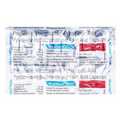 Maxmala Forte Capsule 10'S - Neuropathic Pain-Dru