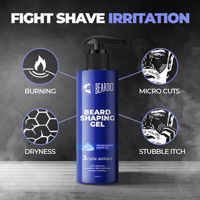 Beardo Beard Shaping Transparent Shave Gel 200ml - Shaving Gels