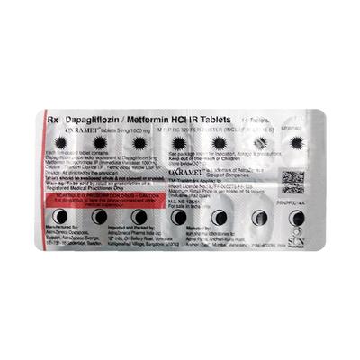 Oxramet 5/1000Mg Tablet 14's - Diabetes-Ant