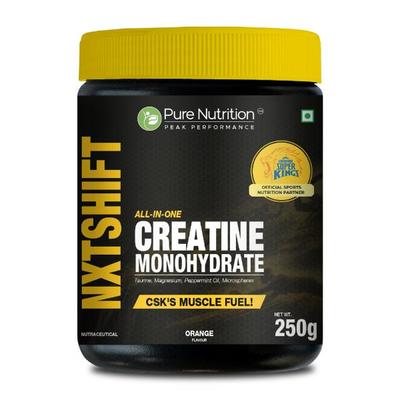 Pure Nutrition NXTSHIFT All-In-One Creatine Monohydrate Powder - Orange Flavour 250 g - Multi-Vitamins