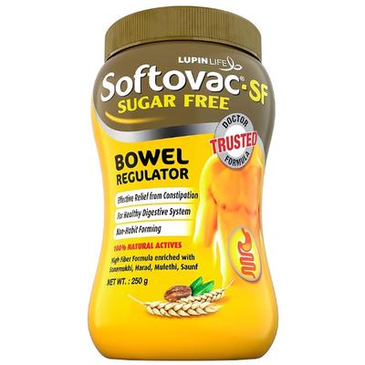 Softovac Sugar Free Powder 250 gm (Softovac SF Sugar Free Bowel Regulator 4 x 5 g) - Digestive Health