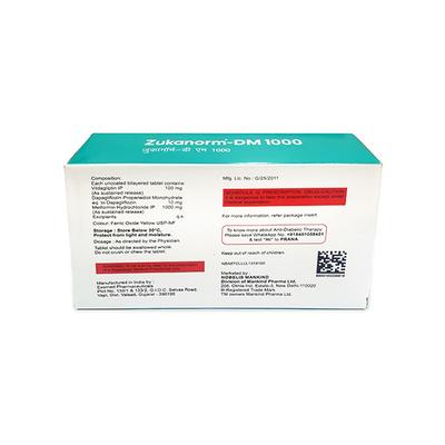 ZUKANORM DM 1000 Tablet 10's - Diabetes-Ant