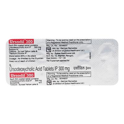 Ursodil 300mg Tablet 10'S - Cholelithiasis/Gall Stones