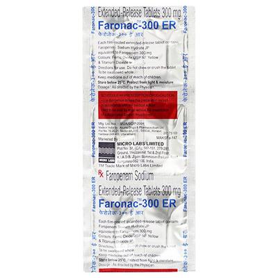 Faronac ER 300mg Tablet 6'S - Bacterial Infections-OBL
