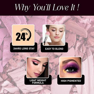 Matt Look intense Eye 8 in 1 Eyeshadow Palette Highly Pigmented, Long Lasting Metallic Glitter Nudes,04 12 gm - Eye Shadow Palettes
