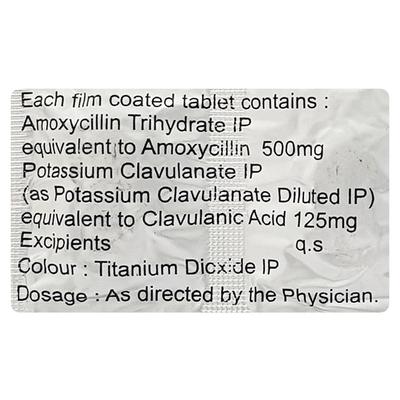Medmox CV 625mg Tablet 10'S - Bacterial Infections-Pen