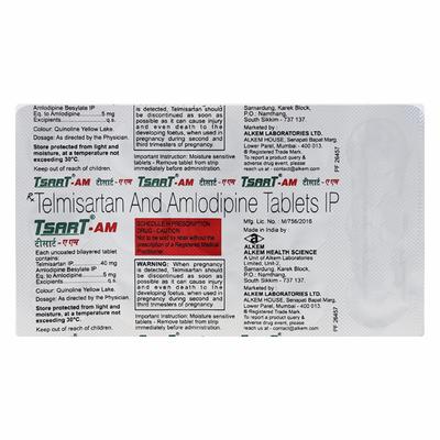 TSART AM 40mg Tablet 15's - Hypertension-Ang