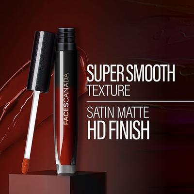 Faces Canada Comfy Silk Liquid Lip Color with Mulberry Oil & Vitamin E Elegant Maroon 08 3ml - Liquid Lipsticks