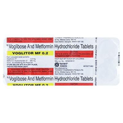 Voglitor MF 0.2mg Tablet 10'S - Diabetes-Ant