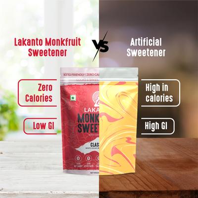 Lakanto Monkfruit Sweetener (Combo Pack Of Classic 2X (30's X 2.5 g) + Classic 200 g) 1's - Sugar Substitute