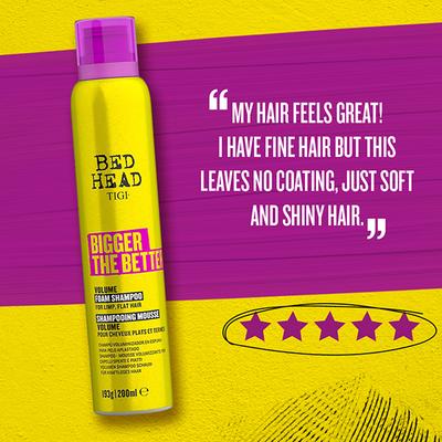 TIGI Bed Head Bigger The Better Volume Foam Shampoo for Fine and Thin Hair 200 ml - Shampoos