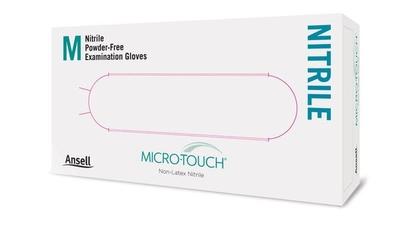 Ansell Micro Touch Nitrile Examination Gloves - White (Medium) 150's - Surgical Consumable