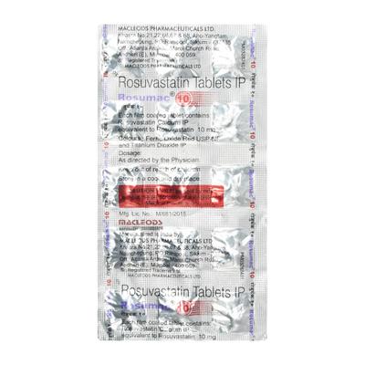 ROSUMAC 10 Tablet 15's - High Cholesterol-Dys