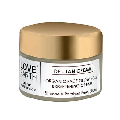 Love Earth De-Tan Moisturizing Cream With Aloe Vera & Sandalwood Extract 50 gm - Lotions & Creams