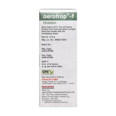 Aerotrop F with Dose Counter 180Md Inhaler 12.6g - Asthma/COPD-Ast
