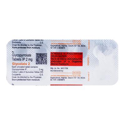 Glycolate 2mg Tablet 10'S - Muscle Cramps/Spasticity-Mus