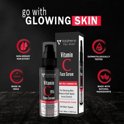Volamena Vitamin C Face Serum - Green Tea & Orange Oil 50 ml - Face Gels