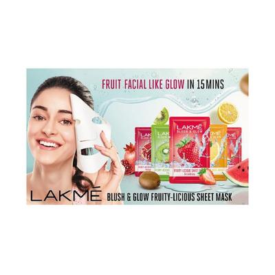 Lakme Blush & Glow Fruity Licious Kiwi Crush Sheet Mask 25 ml - Sheet Masks