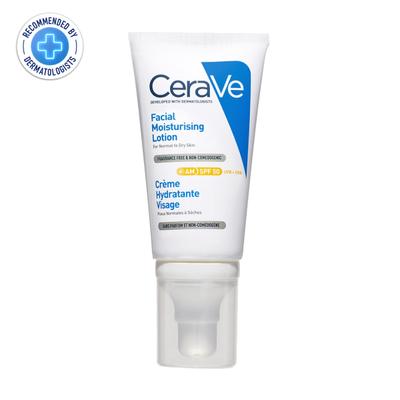 Cerave AM Facial Moisturizing Lotion - Normal to Dry Skin Day Cream With Sunscreen SPF 50 52 ml - Body Sunscreen