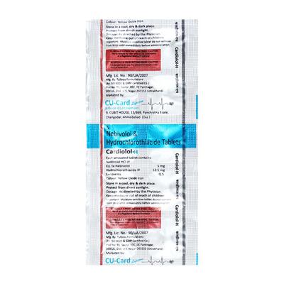 CARDIOLOL H Tablet 10's - Hypertension-Bet