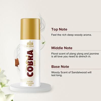 St. John Cobra Oud Deodorant Spray - Pack of 2 x 150 ml - Men Deodorants/Roll-Ons