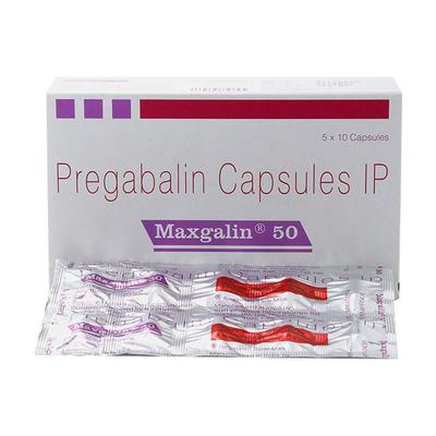 Maxgalin 50mg Capsule 10'S - Epilepsy/Convulsion-Ant