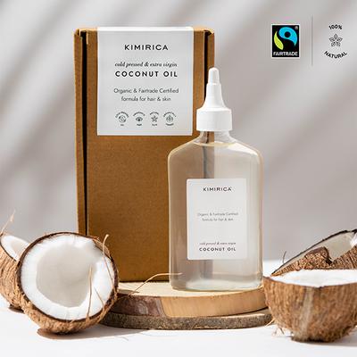 Kimirica 100% Pure Cold Pressed Coconut Oil for Hair & Skin, Moisturizing & Nourishing 270ml - Creams/Oils/Lotions