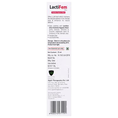 LACTIFEM ULTRA FEMININE HYGIENE Wash 75ml - Skin Infections-Ski