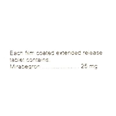 Mira 25mg Tablet 10'S - Bladder And Prostate Disorders-Dru