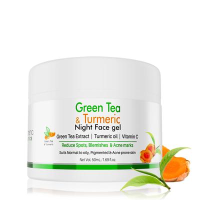 Volamena Night Face Gel - Green Tea & Turmeric 50 ml - Face Gels