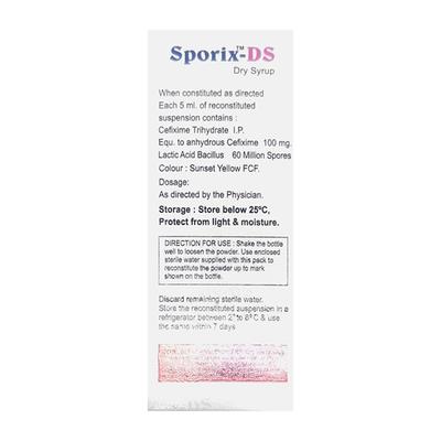 SPORIX DS Dry Syrup 30ml - Bacterial Infections-Cep