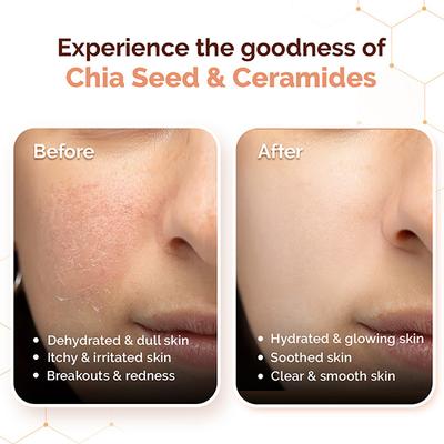 Mamaearth Chia Calming Face Cleanser with Chia Seed & Ceramides 180 ml - Face Wash & Cleansers