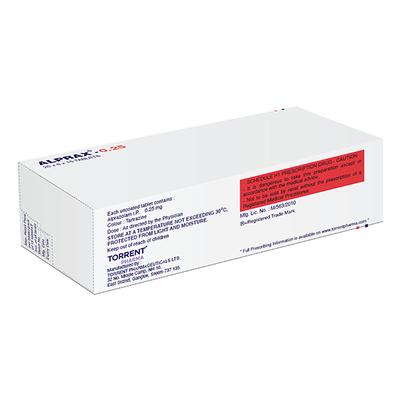 Alprax 0.25mg Tablet 15'S - Anxiety-Anx