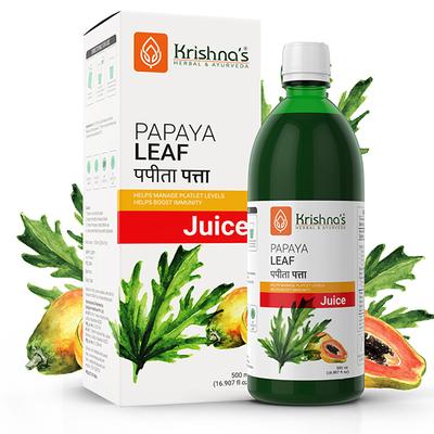 Krishna's Herbal & Ayurveda Papaya Leaf Juice 500 ml - Ayurvedic Juices
